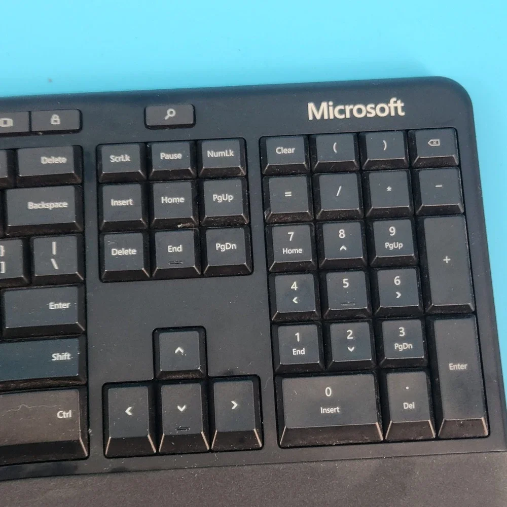 Microsoft Ergonomic Keyboard 1878 LXM-00001 USB Black Tested Working